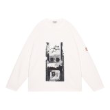 C.E (WASHED AS hydroDW LONG SLEEVE) WHITE