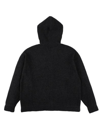 画像2: PHINGERIN (CORDY KNIT ZIP HOODIE) BLACK
