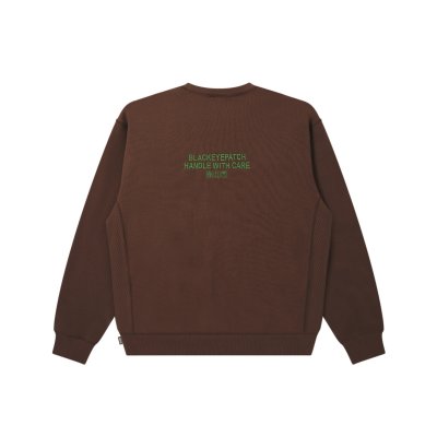 画像2: BLACK EYE PATCH (HWC LABEL CREW SWEAT) BROWN