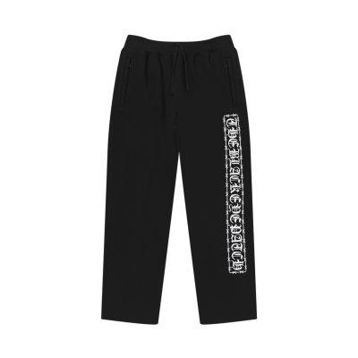 画像1: BLACK EYE PATCH (BARBED WIRE LOGO KOBE TERRY SWEAT PANTS) BLACK