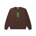 画像1: BLACK EYE PATCH (HWC LABEL CREW SWEAT) BROWN (1)
