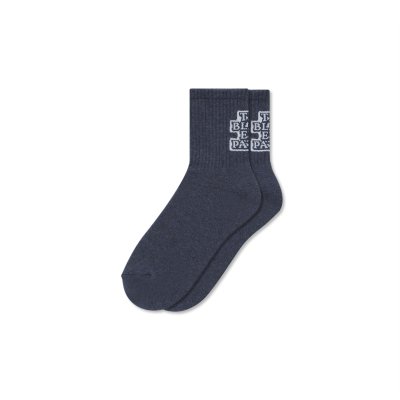 画像1: BLACK EYE PATCH (OG LABEL SHORT SOCKS) NAVY