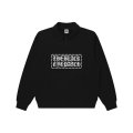 BLACK EYE PATCH (BARBED WIRE LOGO KOBE TERRY HALF ZIP SWEAT) BLACK