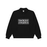 BLACK EYE PATCH (BARBED WIRE LOGO KOBE TERRY HALF ZIP SWEAT) BLACK
