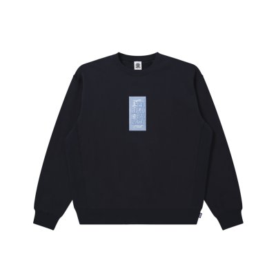 画像1: BLACK EYE PATCH (HWC LABEL CREW SWEAT) NAVY