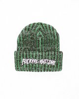 FUCKING AWESOME (REFLECTIVE STRIPE BEANIE) BLACK
