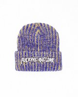 FUCKING AWESOME (REFLECTIVE STRIPE BEANIE) BLUE