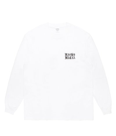 画像1: WACKO MARIA (WASHED HEAVY WEIGHT CREW NECK LONG SLEEVE T-SHIRT TYPE-2) WHITE