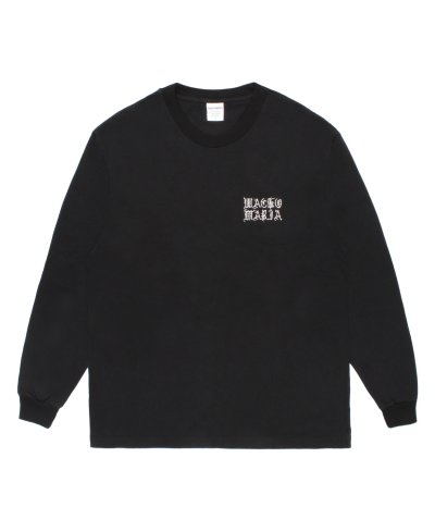 画像1: WACKO MARIA (WASHED HEAVY WEIGHT CREW NECK LONG SLEEVE T-SHIRT TYPE-2) BLACK