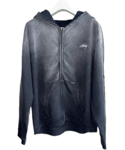 画像2: KAMIYA ("GREATNESS ACT-COOL" Embroidered Zip-up Hoodie) BLACK