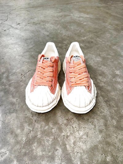 画像1: Maison MIHARA YASUHIRO ("BLAKEY" BLEACHED CANVAS LOW-TOP SNEAKER) ORANGE