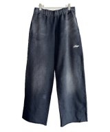 KAMIYA (Embroidered Wide Sweat Pants) BLACK