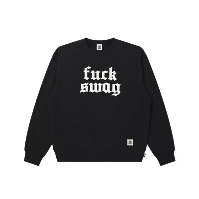 画像1: BLACK EYE PATCH (FUCK SWAG CREW SWEAT) BLACK