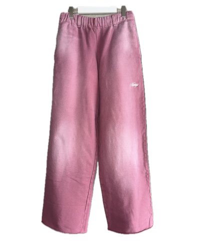 画像1: KAMIYA (Embroidered Wide Sweat Pants) WINE