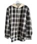 画像1: KAMIYA (OG Check Sun-Faded Hooded Shirt) BLACK (1)