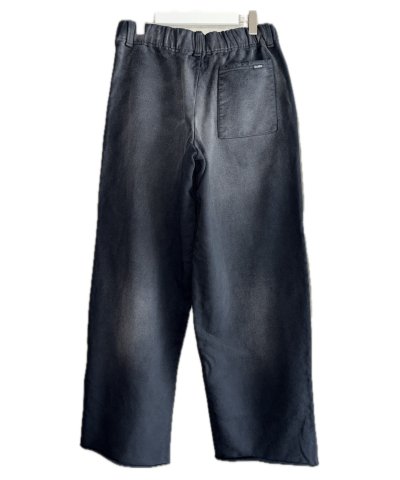 画像2: KAMIYA (Embroidered Wide Sweat Pants) BLACK