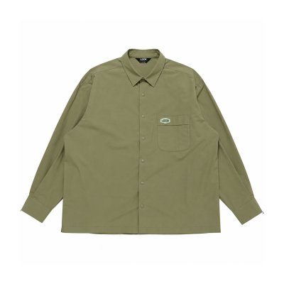 画像1: LQQK STUDIO (SOFT TYPEWRITER SNAP BUTTON SHIRT) GREEN