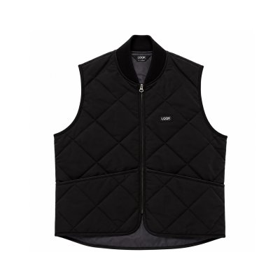 画像1: LQQK STUDIO (CORDURA NYLON QUILTED ZIP VEST) BLACK