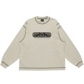 LQQK STUDIO (GRAPHIC STITCH CREWNECK) LIGHT GREY