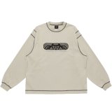 LQQK STUDIO (GRAPHIC STITCH CREWNECK) LIGHT GREY