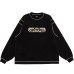 画像1: LQQK STUDIO (GRAPHIC STITCH CREWNECK) WASHED BLACK (1)