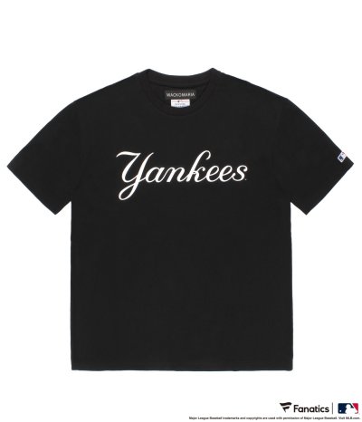 画像1: WACKO MARIA (MLB / CREW NECK T-SHIRTS TYPE-1) BLACK