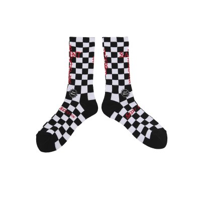 画像1: SAINT Mxxxxxx (SOCKS_CHECK) BLK-WHITE