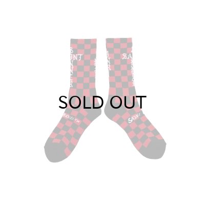 画像1: SAINT Mxxxxxx (SOCKS_CHECK) BLK-RED