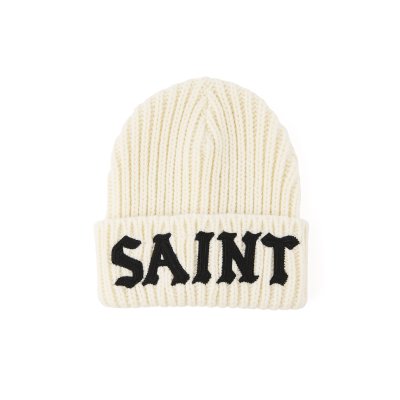 画像1: SAINT Mxxxxxx (KNIT CAP_SAINT) WHITE