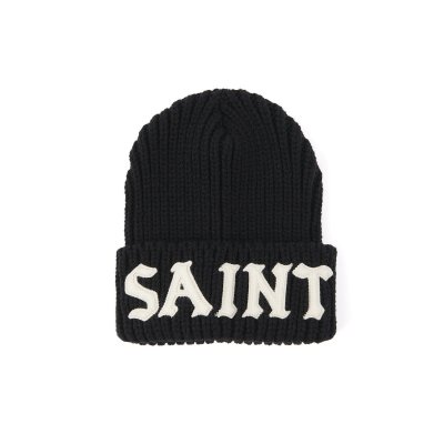 画像1: SAINT Mxxxxxx (KNIT CAP_SAINT) BLACK
