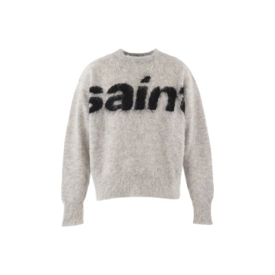 画像1: SAINT Mxxxxxx (MOHAIR CREW KNIT_SAINT) GRAY