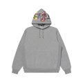 BLACK EYE PATCH (ASSORTED LABELS EMBROIDERED HOODIE) H.GRAY