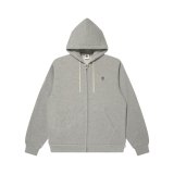 BLACK EYE PATCH (SMALL OG LABEL KOBE TERRY ZIP HOODIE) H.GRAY