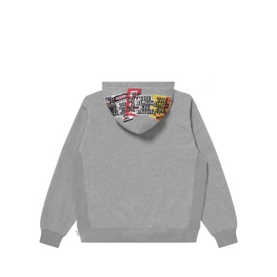 画像3: BLACK EYE PATCH (ASSORTED LABELS EMBROIDERED HOODIE) H.GRAY