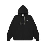 BLACK EYE PATCH (SMALL OG LABEL KOBE TERRY ZIP HOODIE) BLACK