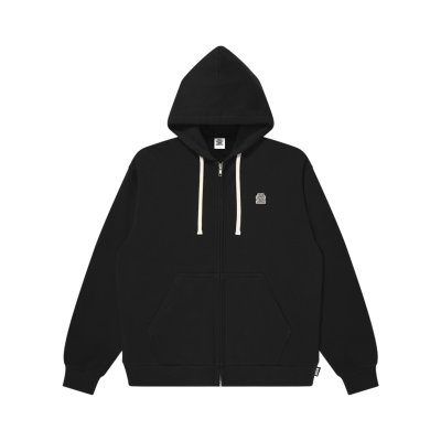 画像1: BLACK EYE PATCH (SMALL OG LABEL KOBE TERRY ZIP HOODIE) BLACK