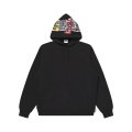 BLACK EYE PATCH (ASSORTED LABELS EMBROIDERED HOODIE) BLACK