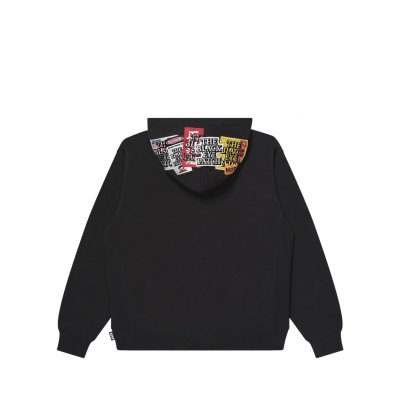 画像3: BLACK EYE PATCH (ASSORTED LABELS EMBROIDERED HOODIE) BLACK