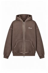 BREATH (FADE ZIP HOODIE) BROWN