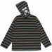 画像1: LQQK STUDIO (MULTI BORDER HOODED L/S TEE SEXHIPPIES COLLABORATION) BLACK (1)