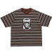 画像1: LQQK STUDIO (MULTI BORDER TEE SEXHIPPIES COLLABORATION) BROWN (1)