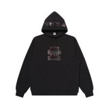 BLACK EYE PATCH (PLAID FLANNEL OG LABEL HWC HOODIE) BLACK
