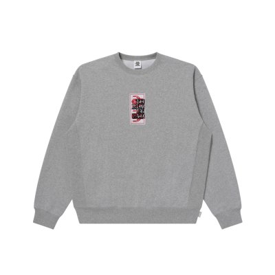 画像1: BLACK EYE PATCH (HWC GESTURE LABEL CREW SWEAT) H.GRAY