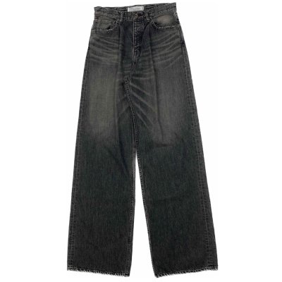 画像1: DAIRIKU ("WIDE" VINTAGE DENIM PANTS) BLACK
