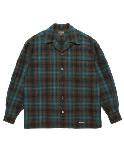 画像1: WACKO MARIA (PENDLETON  WOOL OMBRE CHECK OPEN COLLAR SHIRT L/S TYPE-1) ONE