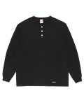 WACKO MARIA (HEALTHKNIT HENRY NECK LONG DLEEVE T-SHIRT) BLACK