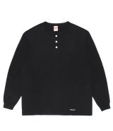 WACKO MARIA (HEALTHKNIT HENRY NECK LONG DLEEVE T-SHIRT) BLACK