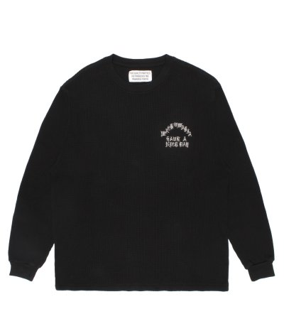 画像1: WACKO MARIA (THERMAL SHIRT) BLACK