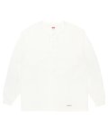 WACKO MARIA (HEALTHKNIT HENRY NECK LONG DLEEVE T-SHIRT) WHITE