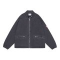 C.E (WASHED COTTON CANVAS ZIP JACKET) BLACK